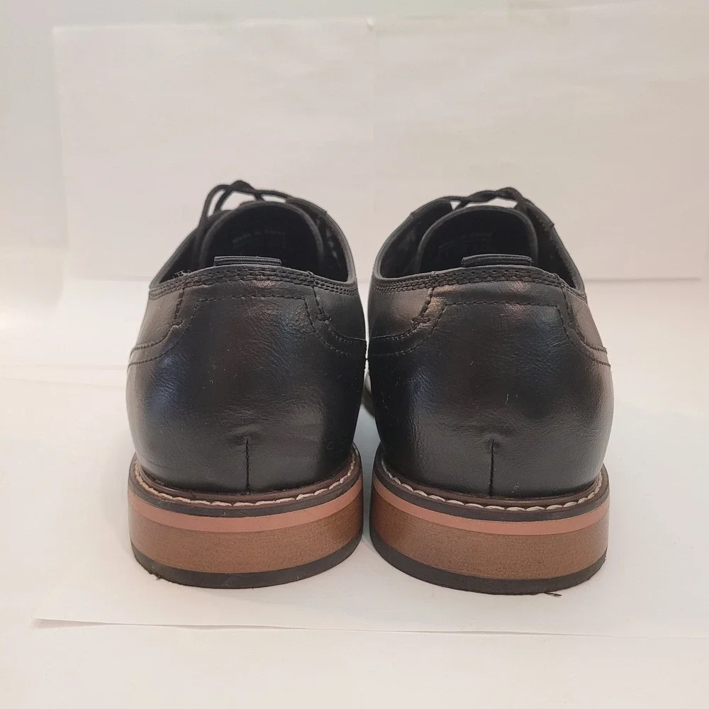 Madden Derby Shoes Men Black Lace Up‎ Plain Toe Ortholite 11W Wide Width